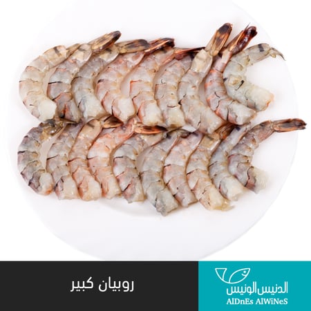 1 كيلو روبيان كبير بالذيل
