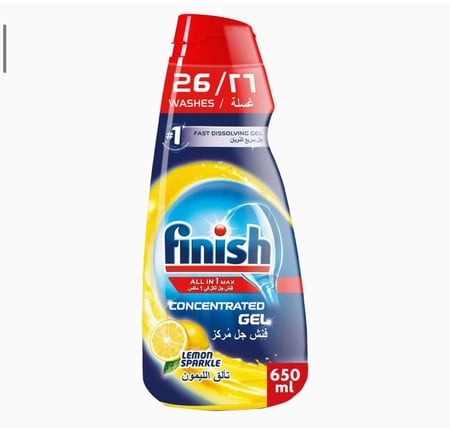 فينيش باور جل صابون لغسالات الاطباق 650 مل ليمون