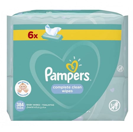 بامبرز مناديل مبللة 6 عبوات من 64 منديل