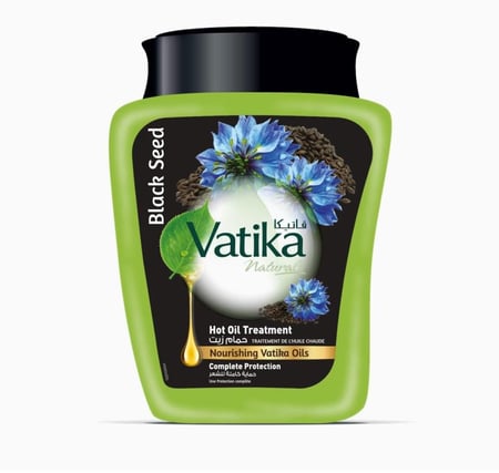 حمام زيت ساخن معالج للشعر بالمستخلصات الطبيعية من فاتيكا غني بخلاصة بذور الحبة السوداء، 500 جرام، من دابر