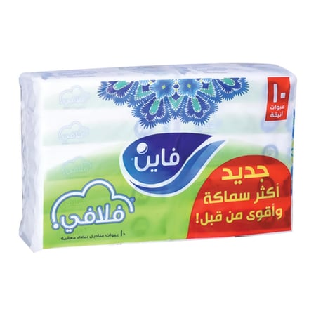 فاين فلافي مناديل وجه ناعمة 10 علب * 130 منديل