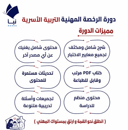 دورة الرخصة المهنية تربية أسرية مع نماذج وأسئلة اقتصاد منزلي