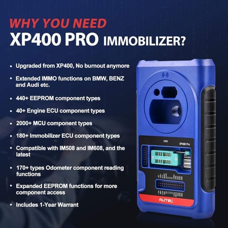 جهاز Autel IM508 مع مبرمج XP400 Pro في حقيبة متينة