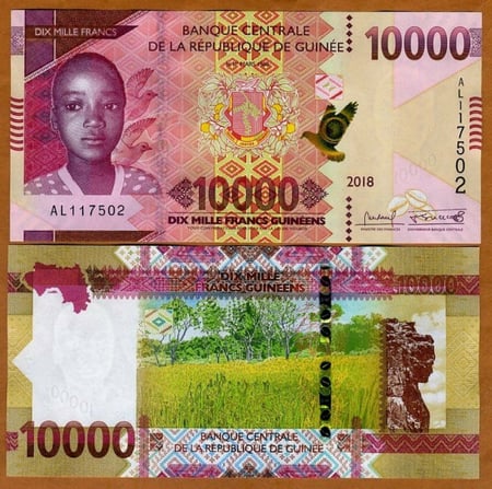 غينيا فئة 10000 فرنك أنسر