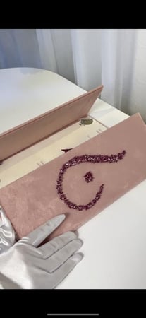 مجلة مخملية او جلد تفصيل حسب الطلب بتطريز الخرز اللامع على ورق القطن الفاخر