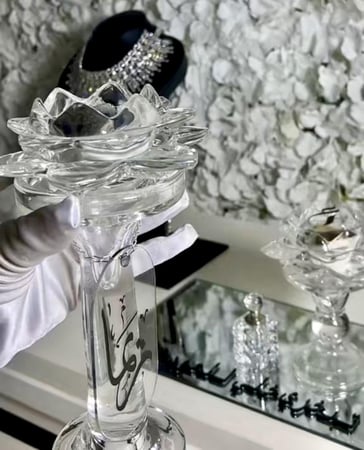 مجموعة عروس فاخره صدريه جلد شامل التنسيق +مجموعه المبخره الكرستال