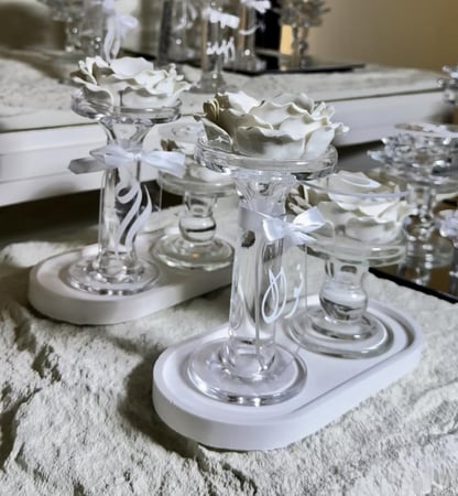 مبخرة الورد الكريستال +كريستال العوده +صينة رخام