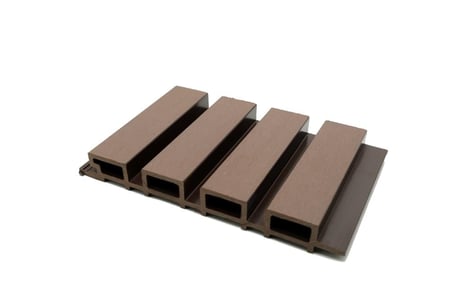 جمله الواح بديل خشب مضلع براون وجه واحد 20سم