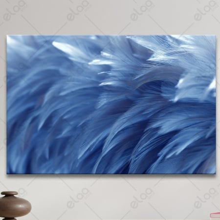 لوحة جدارية منظر طبيعي ريش أزرق