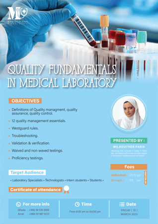 Quality fundamentals in medical laboratories