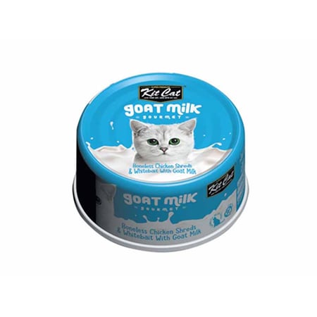 اكل قطط دجاج و حلب الماعز