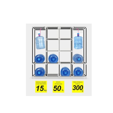 دولاب ملابس, خزانة ملابس قماش أبيض 167x45x170سم