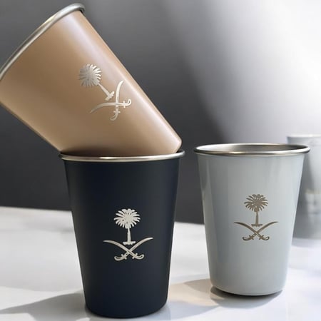 كوب MUG  سيفين ونخلة / لون بني .(Cup80)