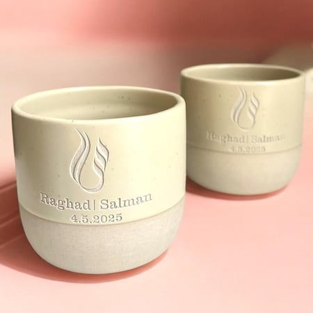كوبين ليلة العمر ( حرفين / أسمين / تاريخ ) (cup246)