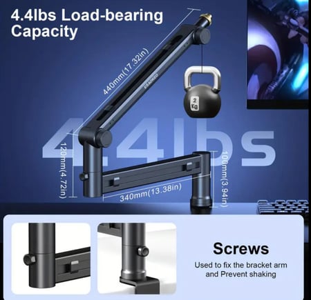 ستاند مايك مع ادارة الكيبلات 360 درجة