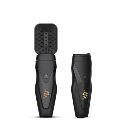 مبخرة 2 في 1 الكترونية قابلة للشحن مع فرشاة لتبخير الشعر من بخور