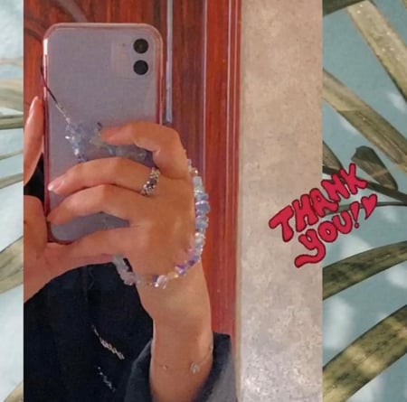 تعليقه جوال بنفسجي ملون