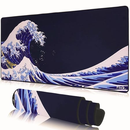 ماوس باد  بتصميم موج البحر قاعدة ماوس كبيرة احترافية