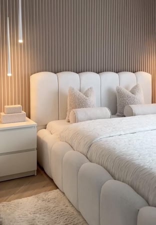 غرفة نوم مودرن انيقة وعملية كاملة مع دولاب-مفروشات الرائد المخفضة