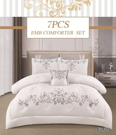 طقم مفرش صيفي مزدوج 7 قطع