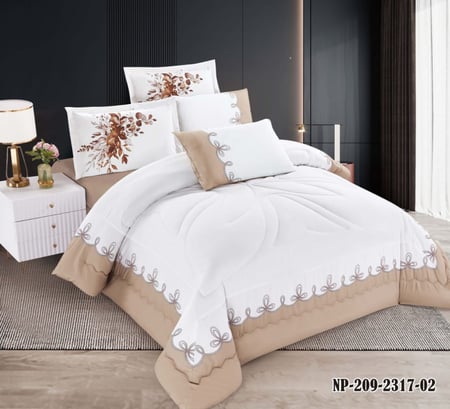 طقم مفرش صيفي مزدوج 6 قطع (اوتليت)