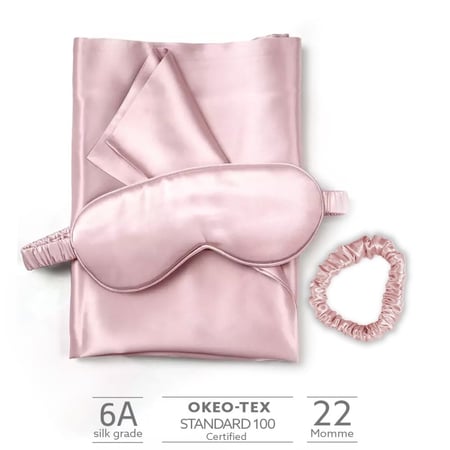 مجموعة حرير طبيعي ثلاثة قطع