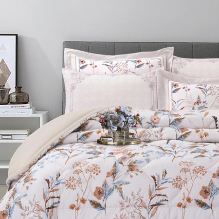 طقم مفرش صيفي مزدوج 6 قطع