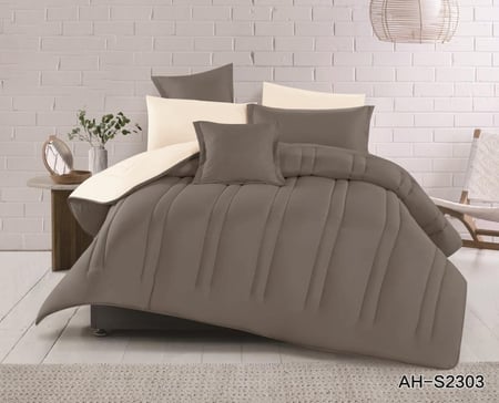 طقم مفرش اوتليت مزدوج 8 قطع وجهين