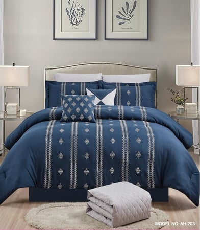 طقم مفرش عرايسي مطرز 8 قطع