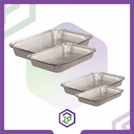 علب مستطيل المنيوم متعدد المقاسات