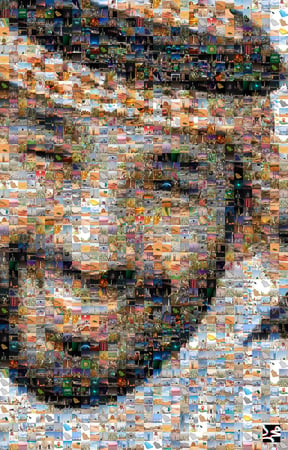 لوحة الفسيفساء لولي العهد (ملف رقمي): 2000 صورة من الوطن ترسم ملامح الرؤية!" 🇸🇦🖼️