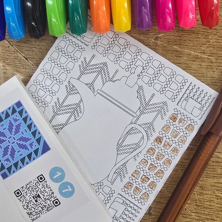٢٤ مربع جاهز للتلوين ( كتوزيعات)  لعناصر الهوية الوطنية - للأنشطة المدرسية