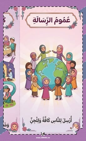 مطوية معرفة النبي خامس ابتدائي بنات