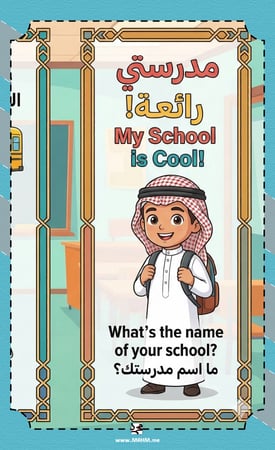 مطوية "مدرستي رائعة!" (My School is Cool!) - رحلة ممتعة في عالم المدرسة!
