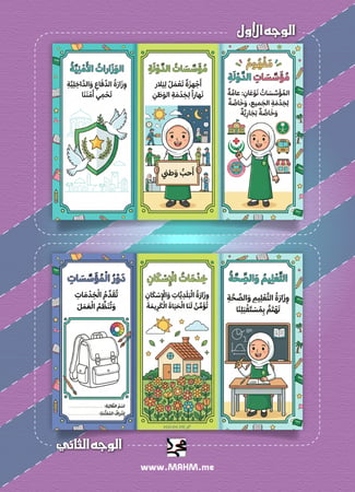 مطوية مفهوم مؤسسات الدولة دراسات اجتماعية خامس ابتدائي بنات