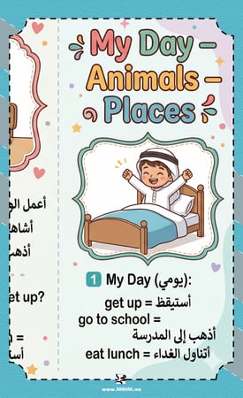 My Day, Animals, Places ثاني ابتدائي