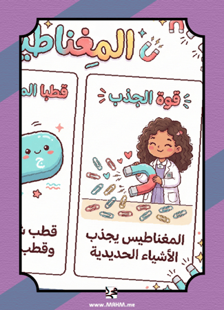 "سحر الانجذاب".. اكتشفي أسرار المغناطيس مع أمتع مطوية لصغيراتنا!