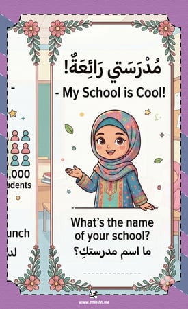 مطوية "مدرستي رائعة!" (My School is Cool!) - تألقي في عالمك المدرسي!