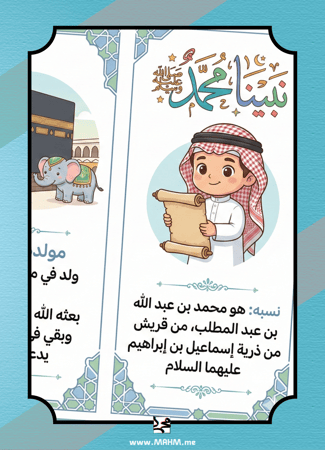 "قدوتي نبيي محمد ﷺ".. أروع مطوية لتعليم السيرة النبوية للأبطال!