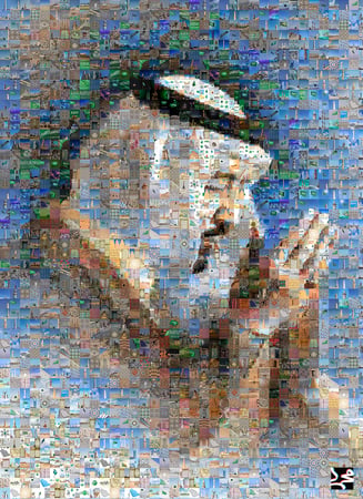 فسيفساء 'دعاء القائد' (ملف رقمي): لوحة إيمانية تجسد تواضع الملوك وعظمة الموقف!" 🇸🇦🤲