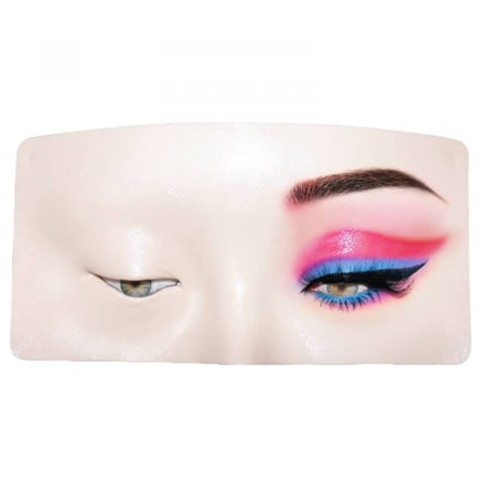 لوحة ممارسة مكياج العيون من السيليكون مع قطعة واحدة من زيت التنظيف