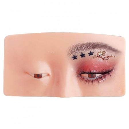 لوحة ممارسة مكياج العيون من السيليكون مع قطعة واحدة من زيت التنظيف