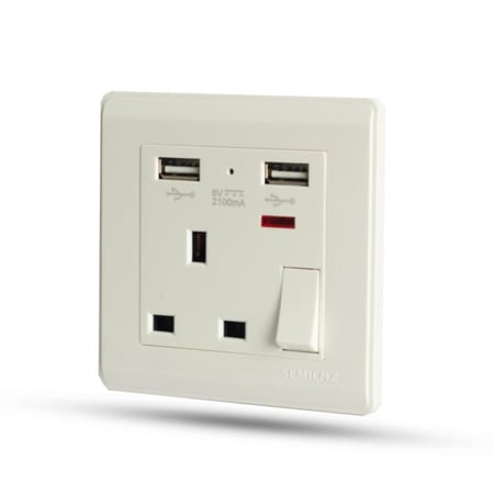 فيش ثلاثي مفرد مع SEMICNZ USB كلاسيك