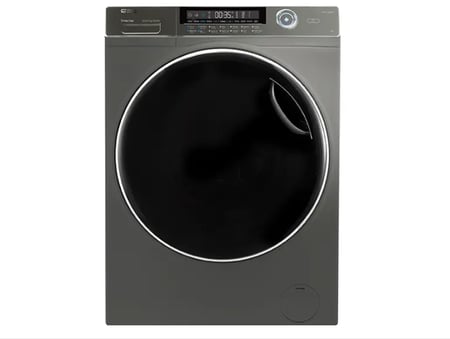 جنرال سوبريم غسالة تعبئة أمامية  - 15 كجم  غسيل - 10 كجم تنشيف حراري إنفيرتر - فضي غامق - خاصية الغلق الذاتي للباب - حوض كبير (XXL) - حوض الغسيل (601 ملم)  GSFL15010DH