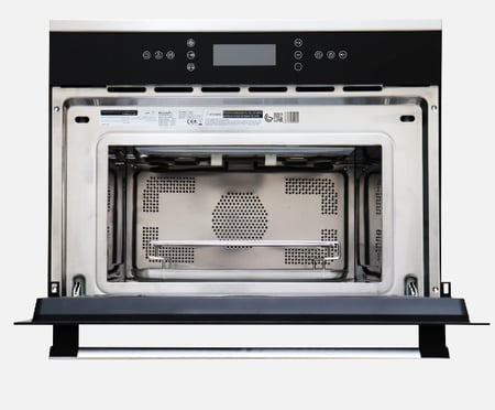 ميكرويف Kitchen Pro كيتشن برو – 35 لتر بلت ان وشواية – ارتفاع 46 سم - 6 قوائم للطهي - شواية 1500 واط - 5 مستويات للحرارة - طاقة الميكرويف 1000 واط - تايمر 60 دقيقة - KP-35MW