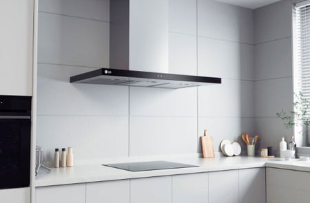 ال جي LG - شفاط عرض 90 سم بشفط قوي مع التحكم باللمس - إضاءة LED - قوة أكبر، ضوضاء أقل صُمم شفاط LG ليوفر قدرة هائلة على الشفط وبلا ضوضاء. - HC7Z3625S