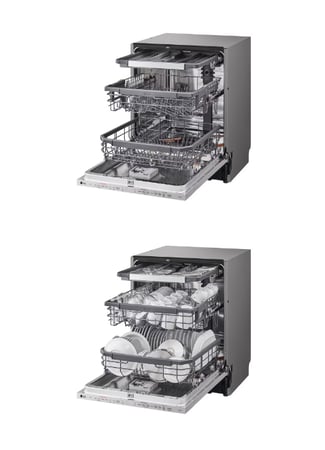 ال جي LG - غسالة صحون تلبيس بلت ان - 14 مكان - فضي بلاتيني - رف ذكي - لغة عربية فقط - واي فاي - تقنية ™TrueSteam - تقنية QuadWash™ - نقنية EasyRack™ Plus - تقنية Steam™ - DBC439TSL