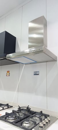 البا الايطالية - شفاط جداري هرمي ايطالي 60 سم - قوة 600 م3 في الساعة - تصميم من استنلس استيل - تحكم بالازرار 3 سرعات - 2 مصباح - فلتر كربون + فلاتر الومنيوم - AS SILVER 60-600