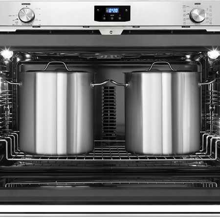 إلبا الايطالية فرن كهربائي بلت-إن 90 - 11 وظائف 141 لتر - 4 مصابيح هالوجين أغلاق الباب بشكل هايدروليك - مروحتين داخلية لتوزيع الحرارة ، مروحة تبريد - القدرة الكهربائية 3250 (واط) - AS ELIO E93 MF