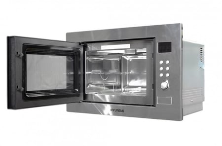 ميكرويف هيونداي HYUNDAI بلت ان 30 لتر 8برامج طهي  - استانلس استيل  فولاذ مقاوم للصدا  استانلس استيل من الداخل  زر كبس لفتح الباب - ساعة ديجتال  شواية - HY-BIMW30GSM